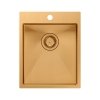Quadron RUSSEL 90 SteelQ zlewozmywak PVD R10 miedziany z syfonem kol. miedziany 1-komorowy b/o HB4050PVDBSC1